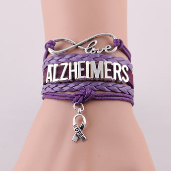 Infinity Love and Hope to Cure Alzheimers Bracelet - I Am Greek Life